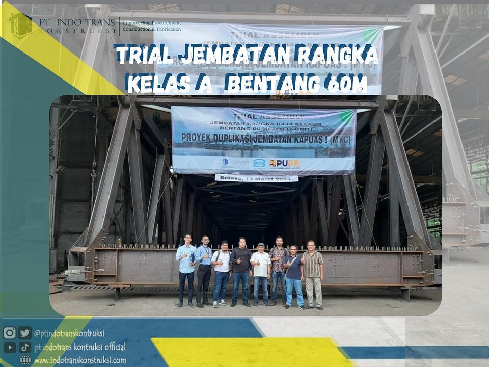 Trial jembatan rangka kelas A bentang 60 meter
