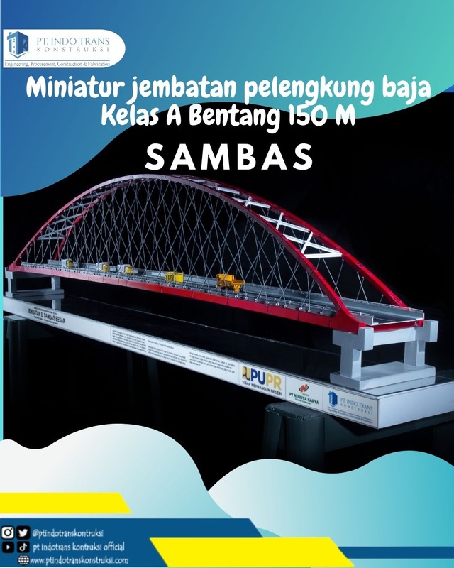 miniatur jembatan pelengkung